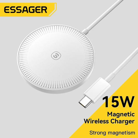 Essager 15W Magnetic Qi Wireless Charger Fast Charging for iPhone 14 13 12 Pro Max - 