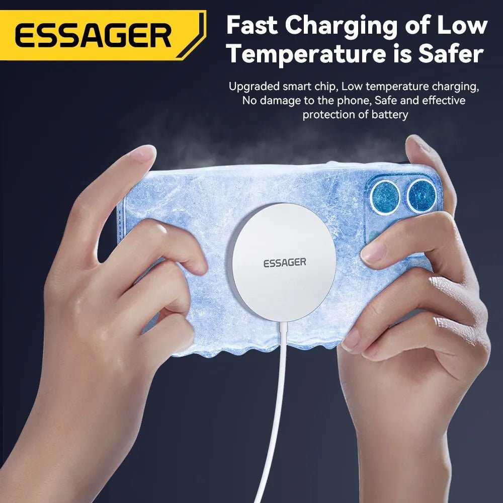 Essager 15W Magnetic Qi Wireless Charger Fast Charging for iPhone 14 13 12 Pro Max - 