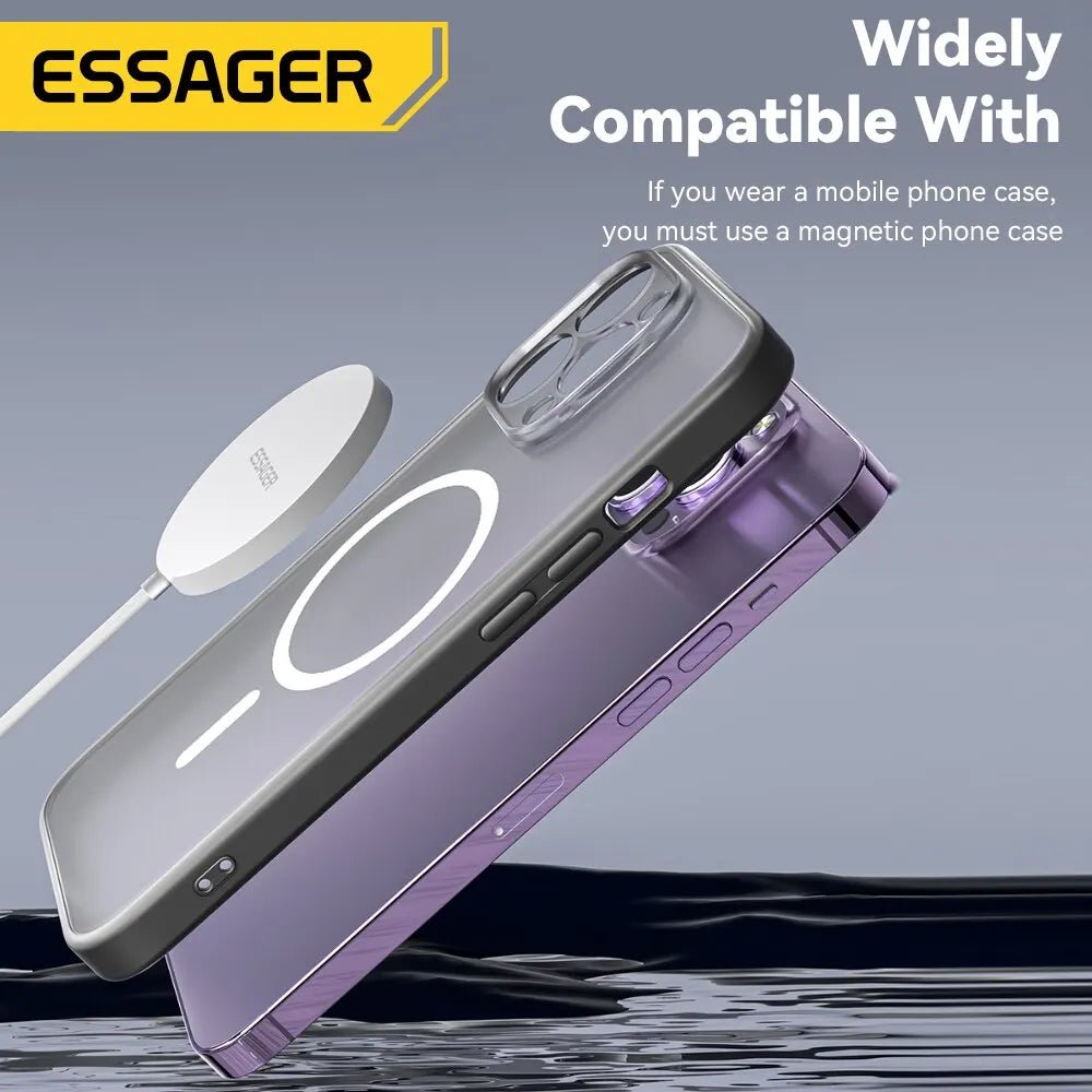 Essager 15W Magnetic Qi Wireless Charger Fast Charging for iPhone 14 13 12 Pro Max - 