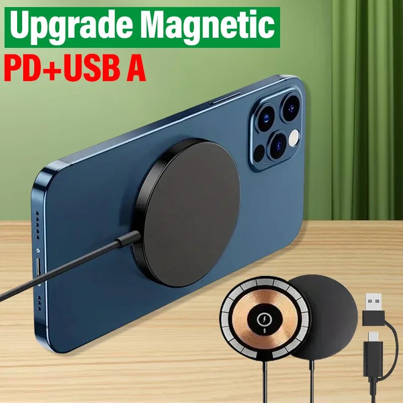 Magnetic 30W Wireless Charger Pad Stand for iPhone 15 14 13 12 11 Pro Max Airpods Fast Charging Dock - 