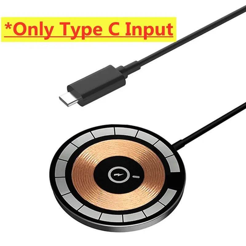 Magnetic 30W Wireless Charger Pad Stand for iPhone 15 14 13 12 11 Pro Max Airpods Fast Charging Dock - 