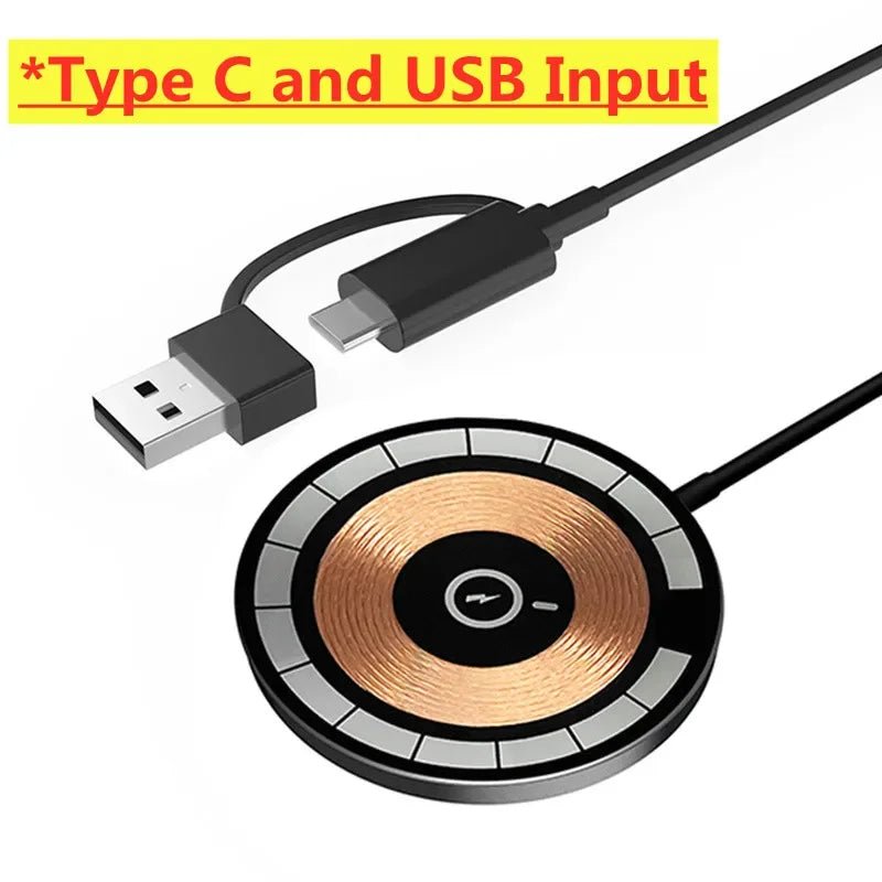 Magnetic 30W Wireless Charger Pad Stand for iPhone 15 14 13 12 11 Pro Max Airpods Fast Charging Dock - 