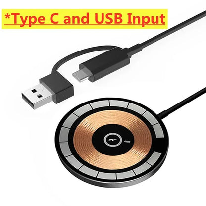 Magnetic 30W Wireless Charger Pad Stand for iPhone 15 14 13 12 11 Pro Max Airpods Fast Charging Dock - 