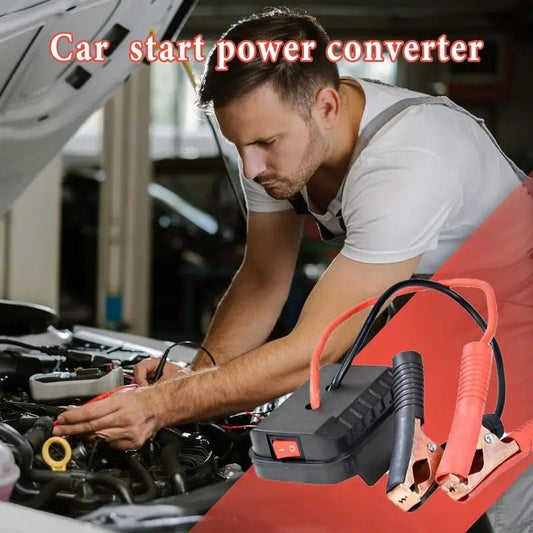 Makita jump starter lithium battery pack connected to car battery | quick charge feature on Makita jump starter in action | charging vehicle with Makita jump starter in emergency situation | Makita lithium battery pack stored in vehicle glove compartment | close-up of Makita jump starter with spark-proof clamps | Makita jump starter with overcharge protection feature displayed | portable jump starter with fast charging time for convenience |  Makita jump starter powering SUV engine during roadside emergency